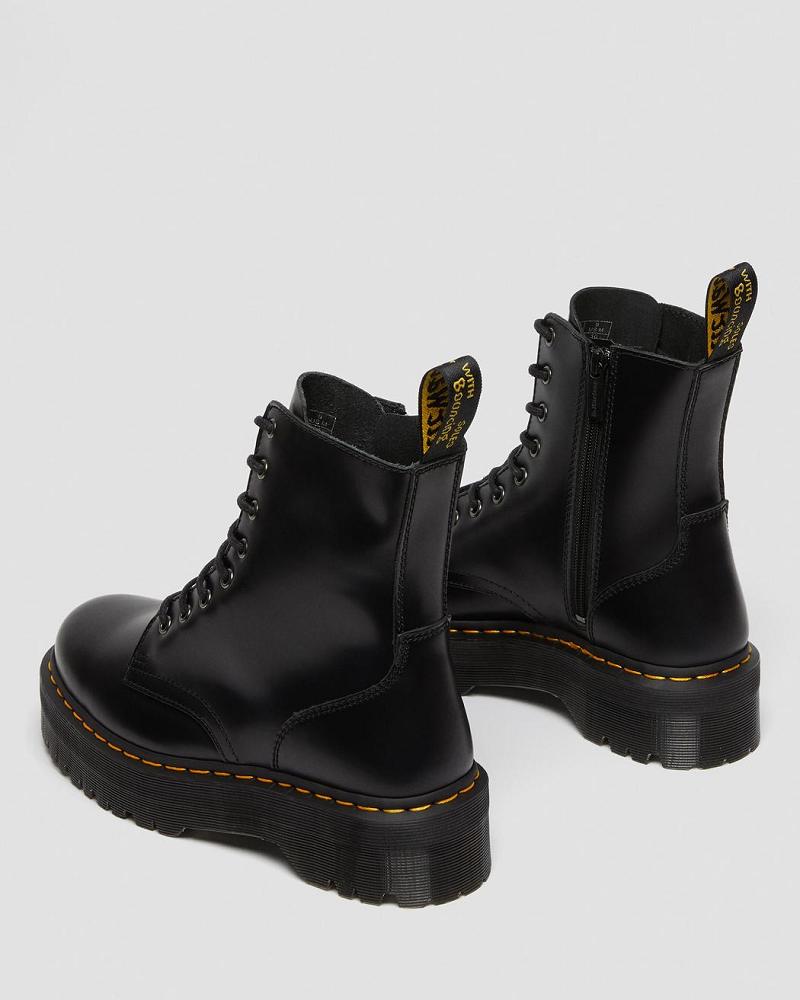 Botas Plataforma Dr Martens Jadon Smooth Cuero Hombre Negros | MX 24GSO